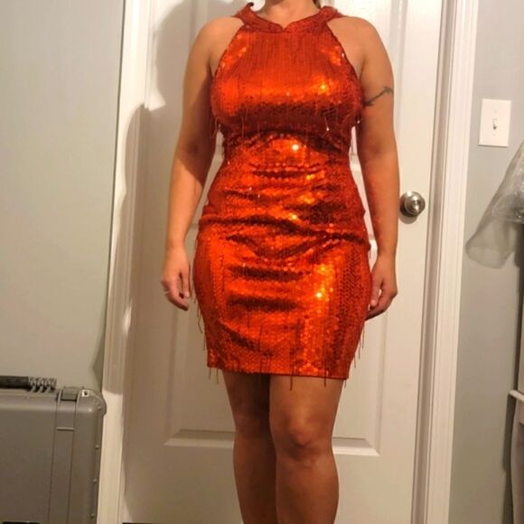 Daval Designs red sequin dress devil costume small - Picture 1 of 9